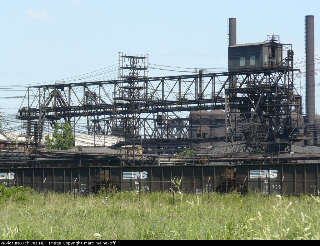 close up detail of coal bridge